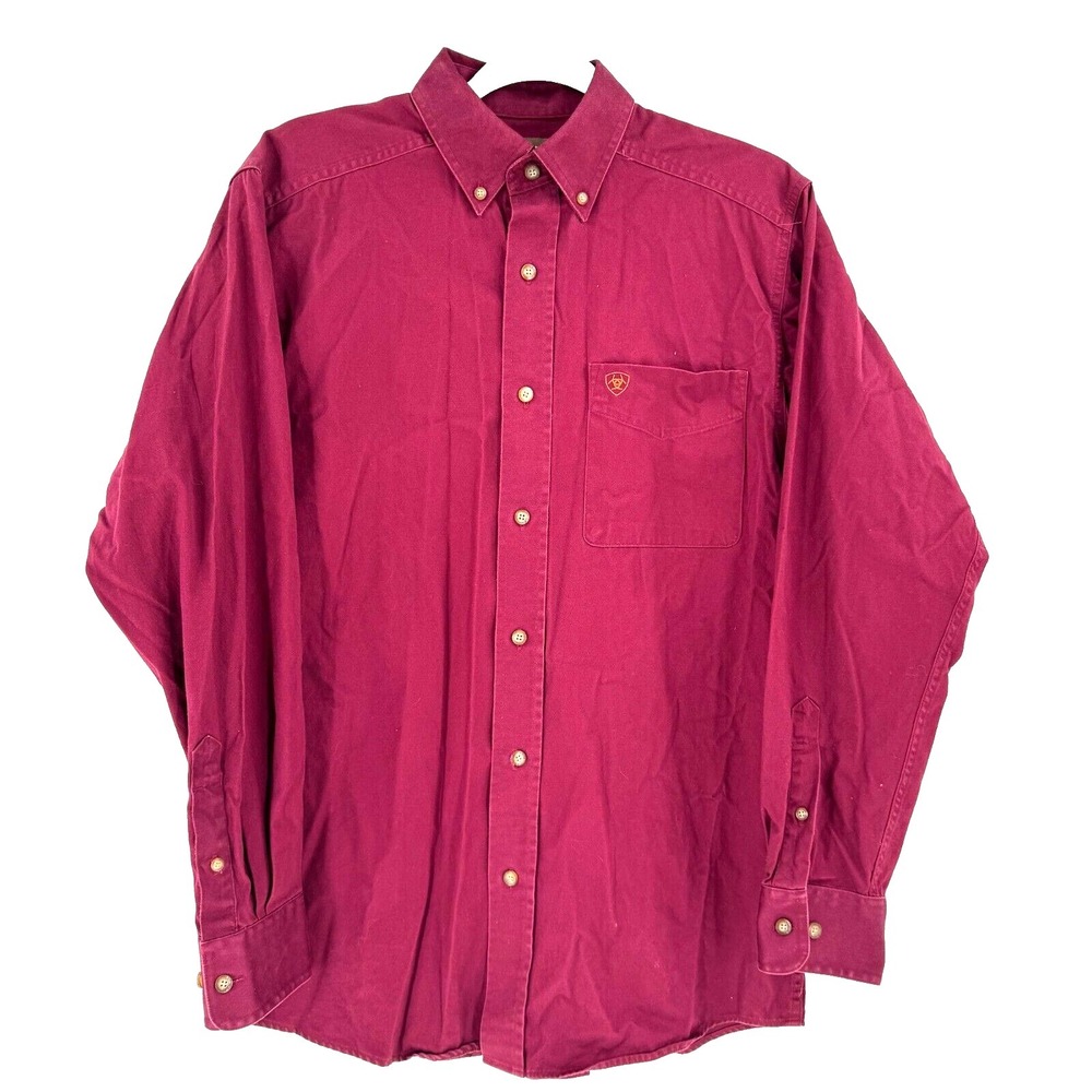 Ariat Western Shirt‎ Men's Small Marron Landman Yellowstone Cowboy Rockabilly